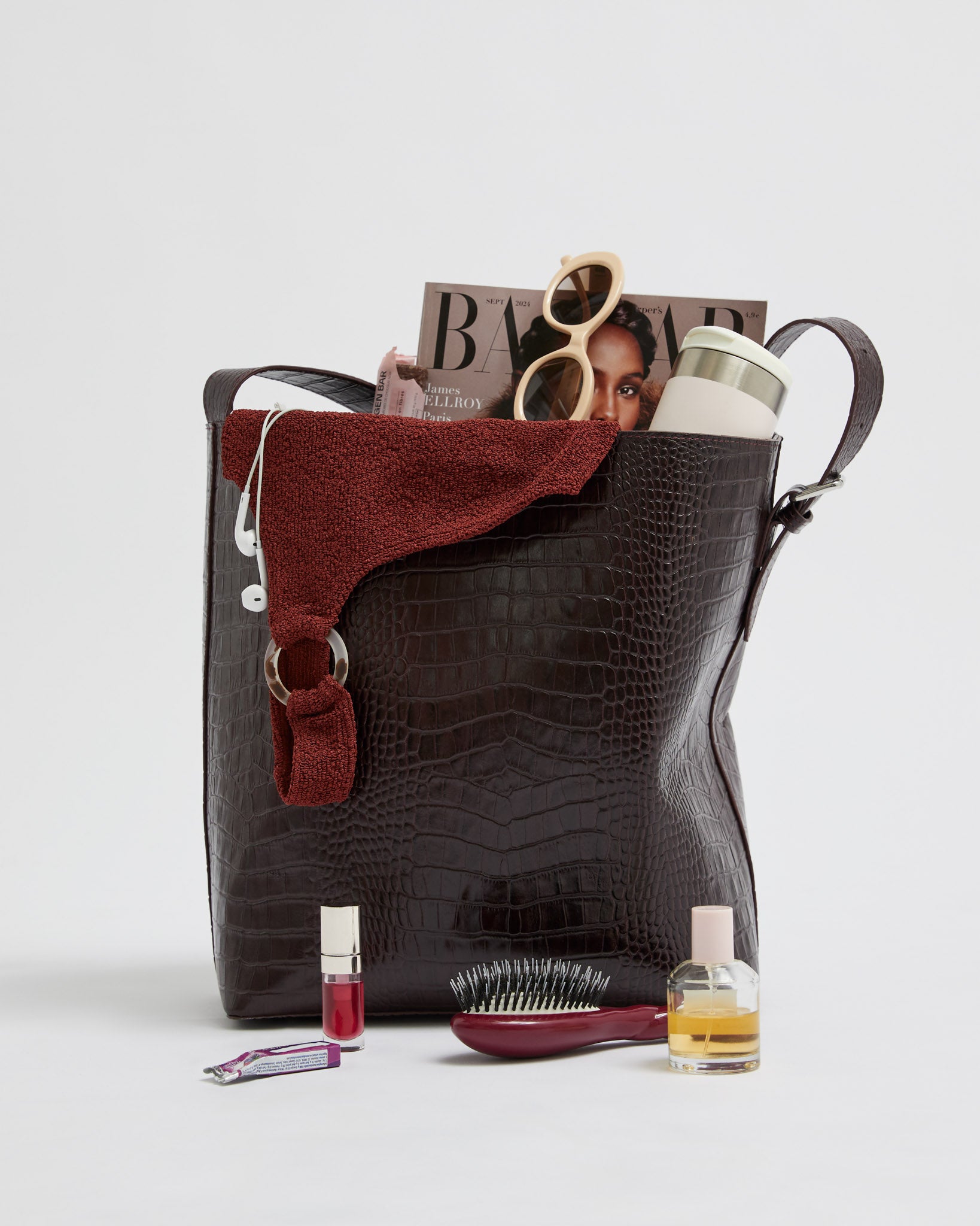 Noa Croco Leather Tote