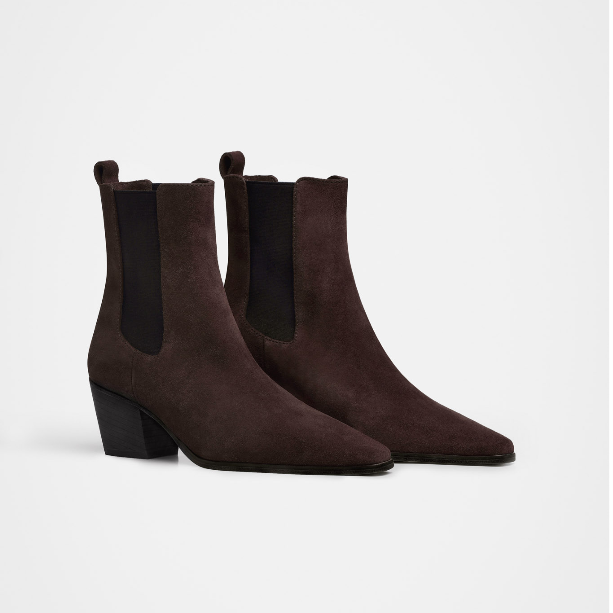 Margot Deep Brown Suede Leather Ankle Boots