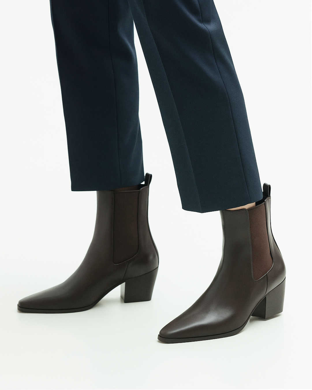 Margot Rich Brown Leather Ankle Boots