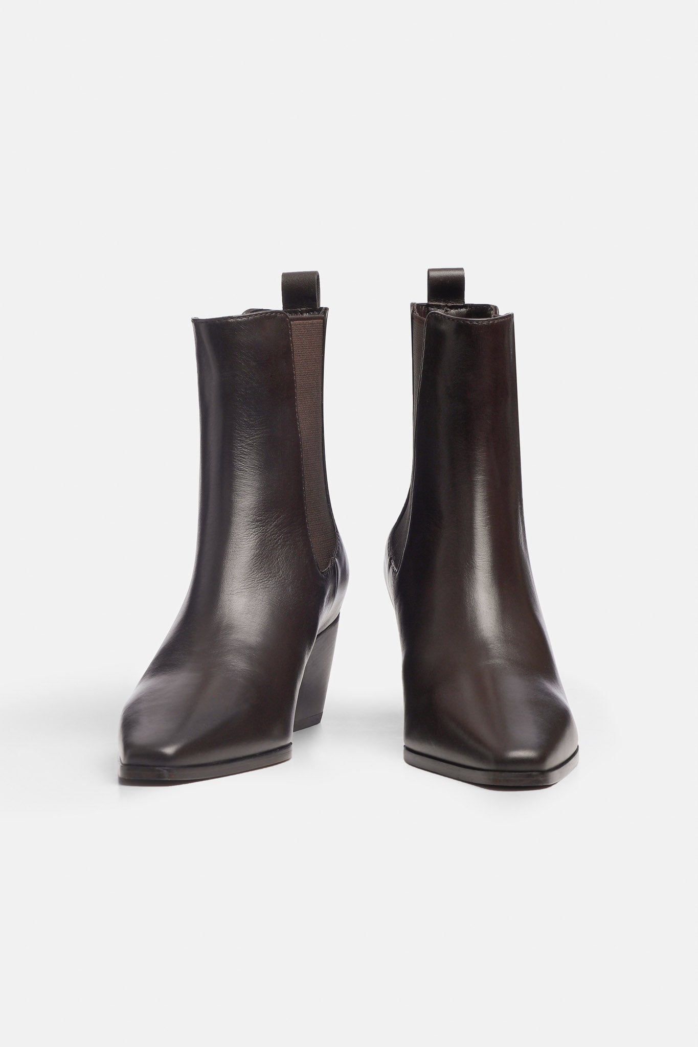 Margot Rich Brown Leather Ankle Boots