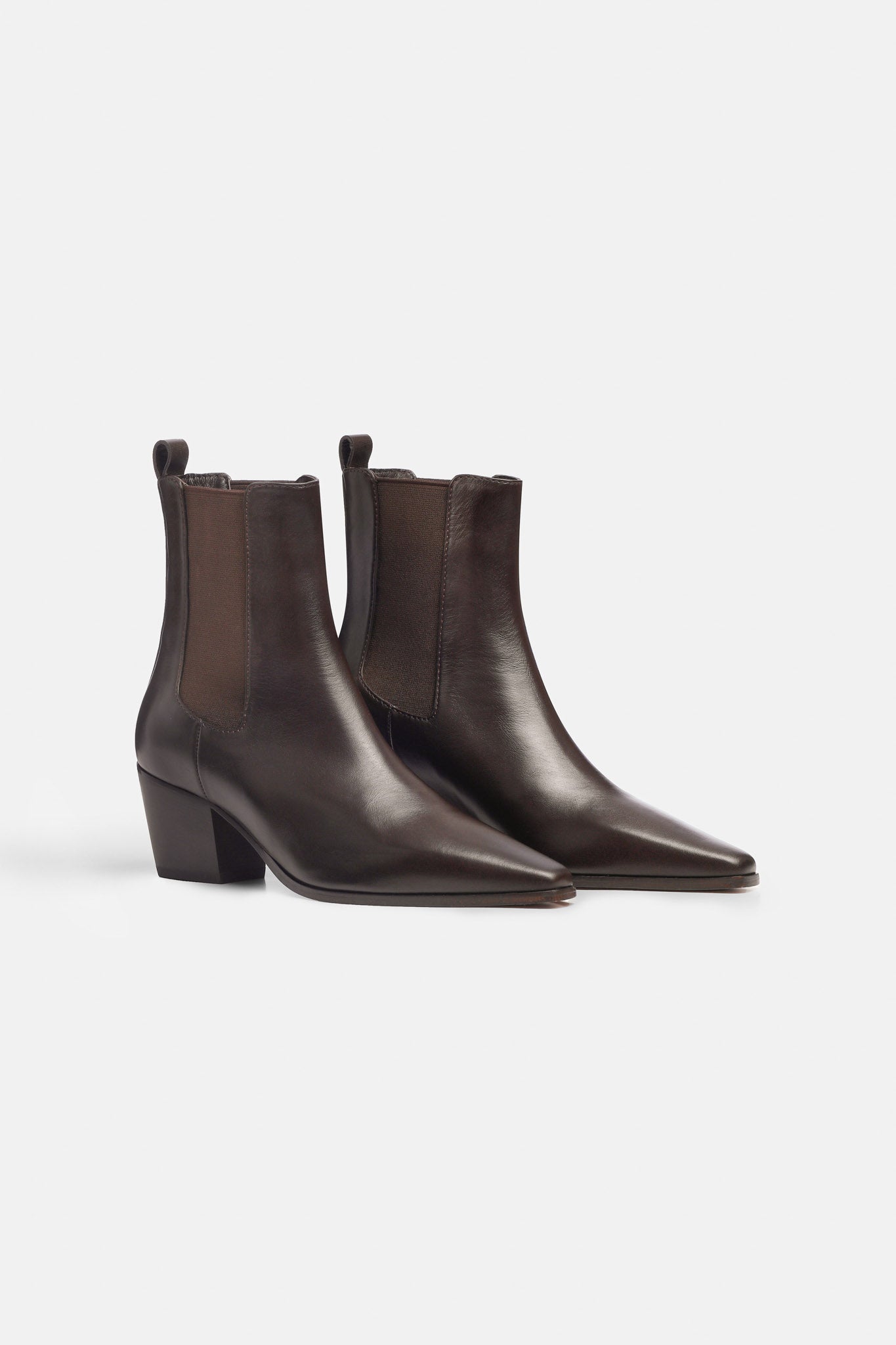 Margot Rich Brown Leather Ankle Boots