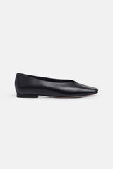 Zoe Black Leather Ballerinas