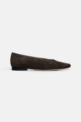 Zoe Brown Suet Leather Ballerinas