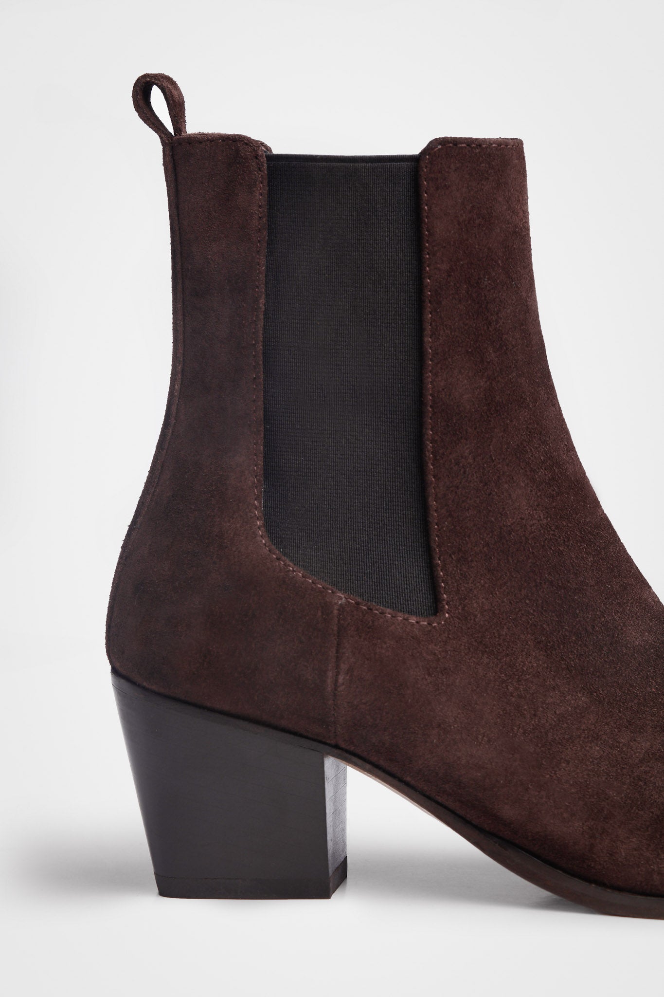 Margot Deep Brown Suede Leather Ankle Boots