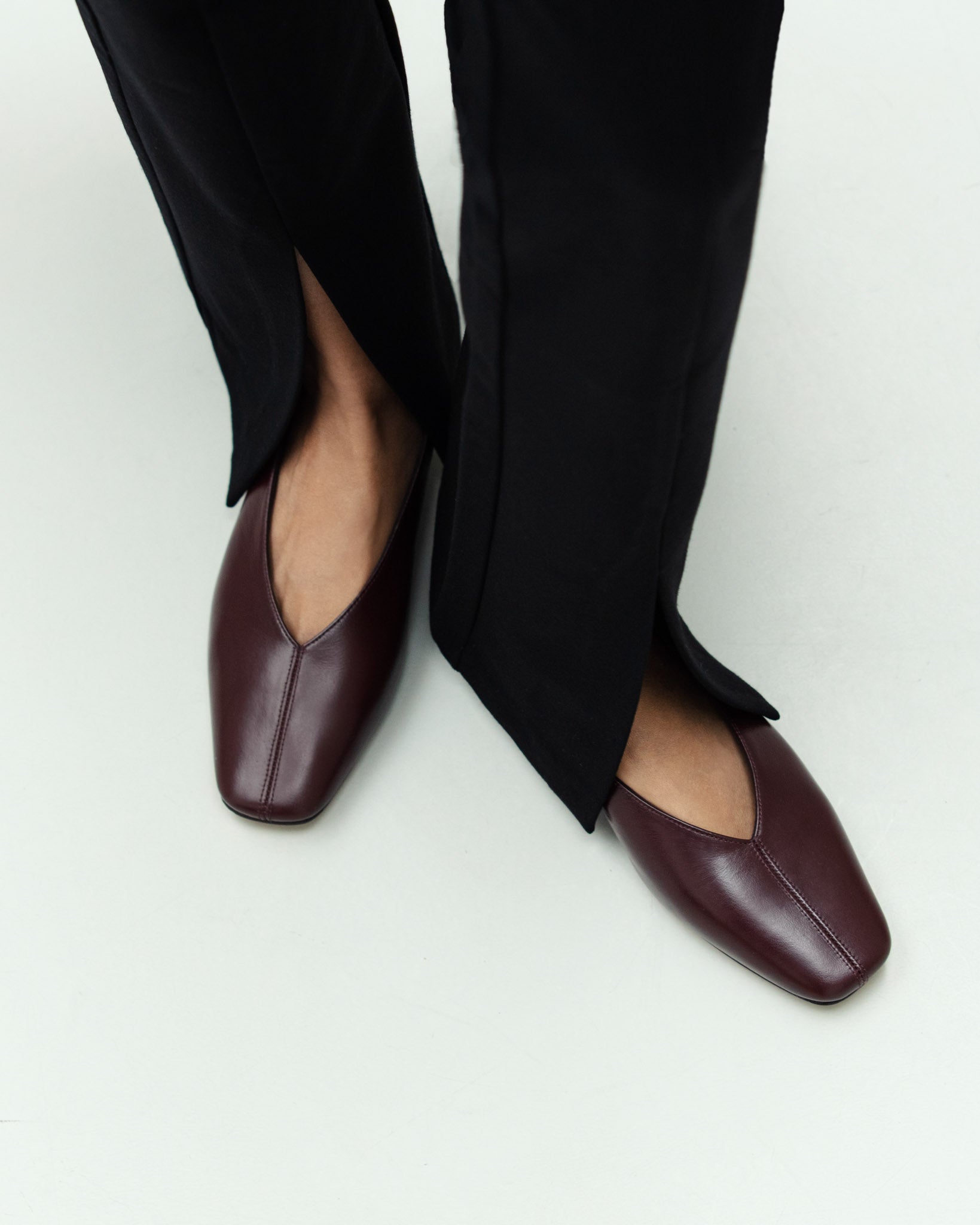 Zoe Burgundy Ballerina