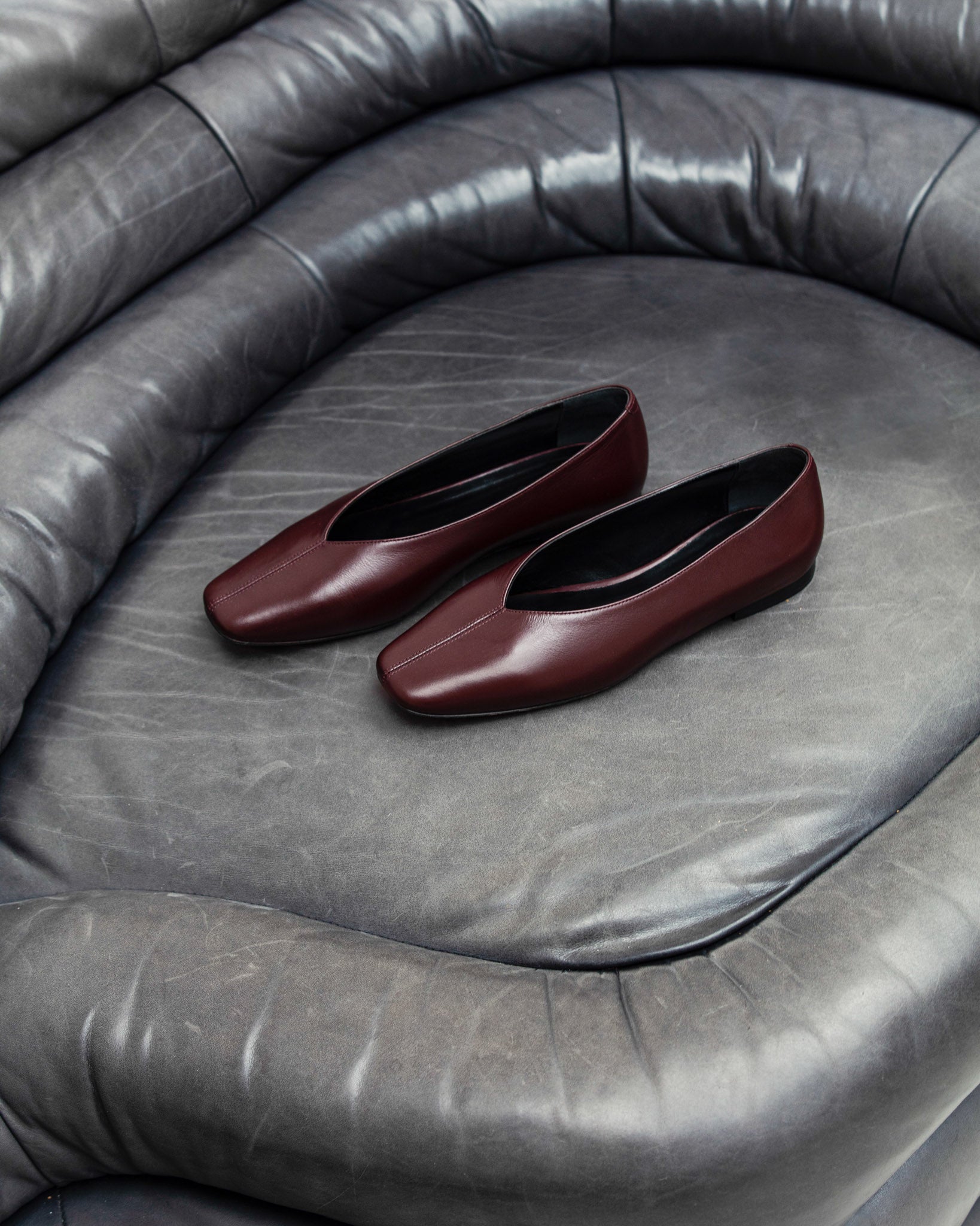 Zoe Burgundy Ballerina