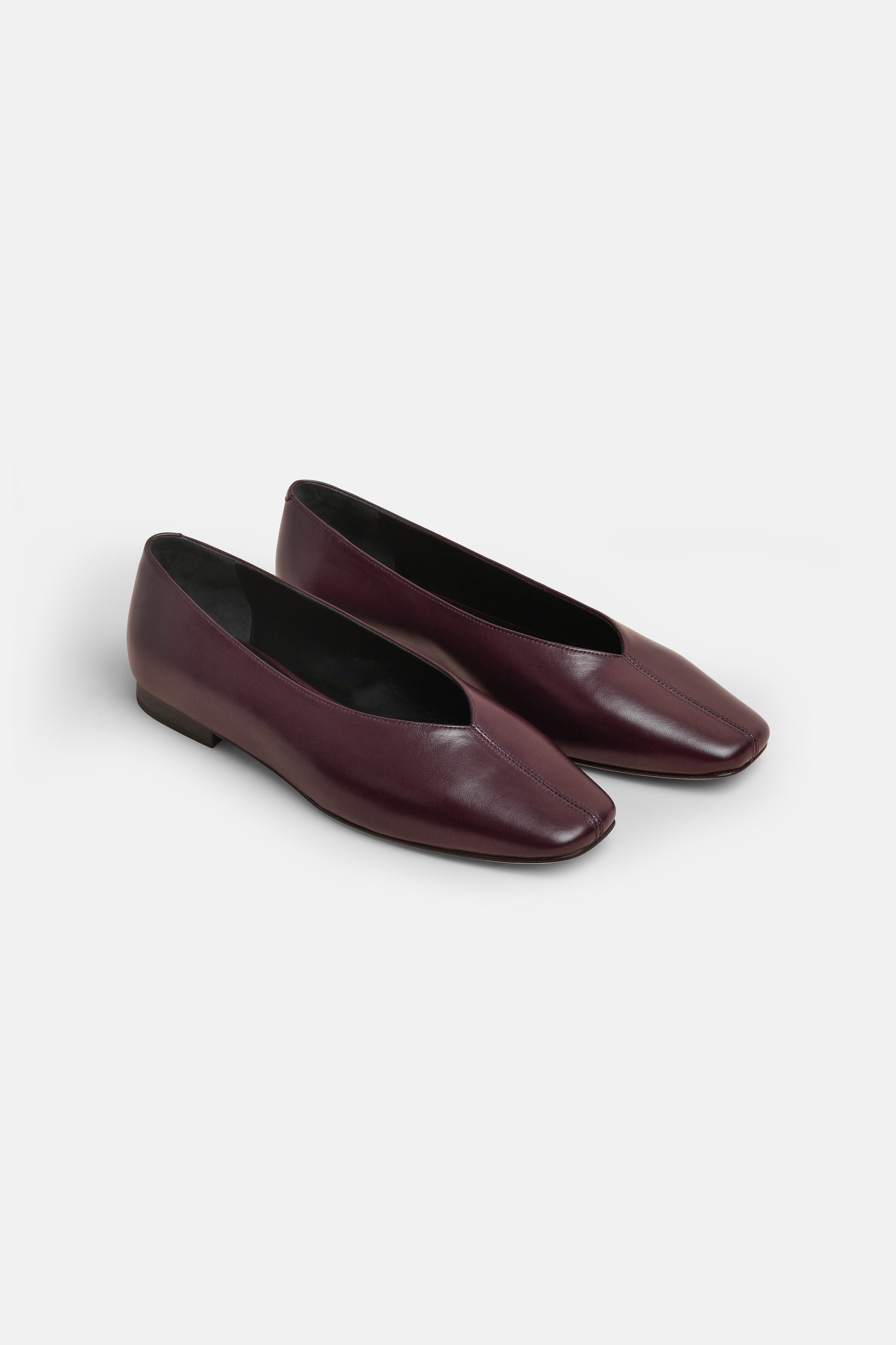 Zoe Burgundy Ballerina