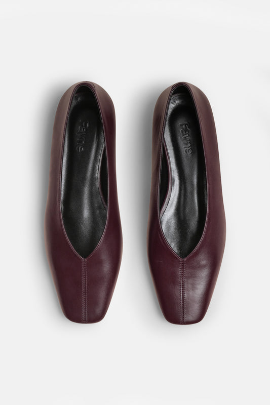 Zoe Burgundy Ballerina