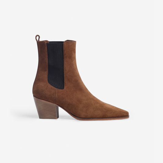 Margot Taba Suede Leather Ankle Boots